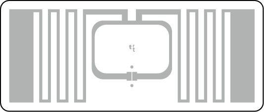 45x25 RFID Tekstil Etiketi