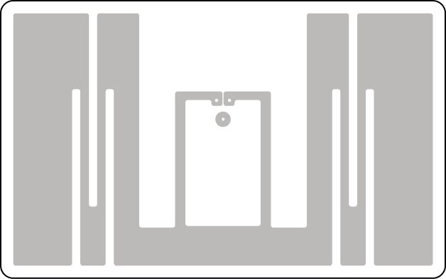 53x33 RFID Tekstil Etiketi