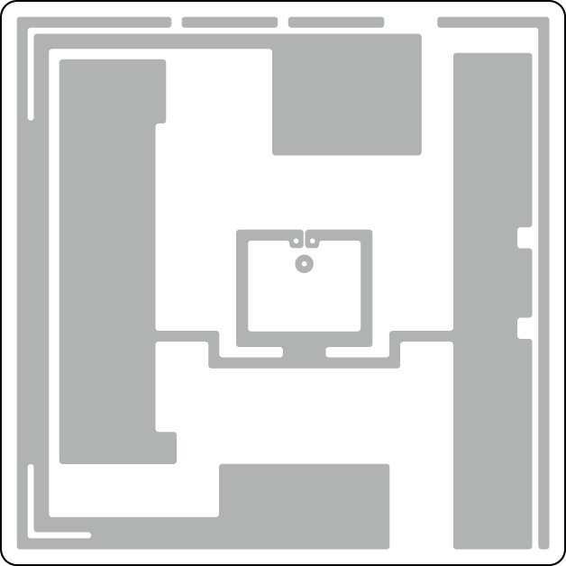 53x53 mm UHF Tedarik Zinciri Etiketi